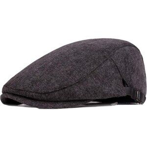 Newsboy Cap Hat Mens Classic Ivy Cabbie Hunting Hats Vintage Peak Golf Hat Flat